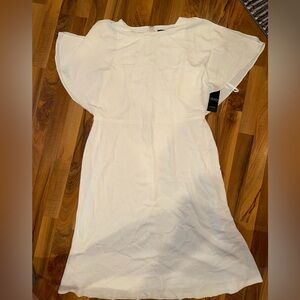 Lauren Ralph Lauren‎ white zip up back dolman sleeve dress size 18